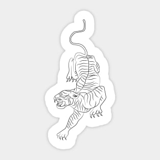 Lineart Tiger Sticker